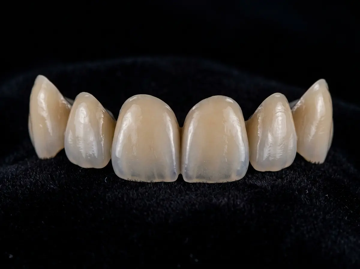 Monolithic zirconia crowns — upper anterior